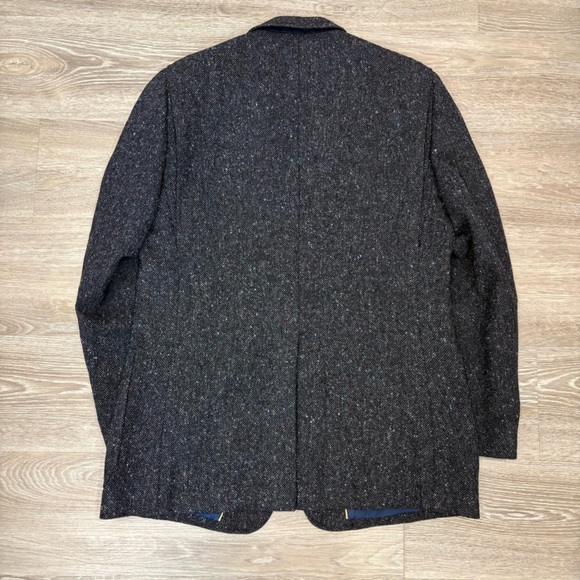 Vintage Scotland Wool Tweed Mens Gray Brown Sport Coat Blazer Jacket 42R - Picture 3 of 16